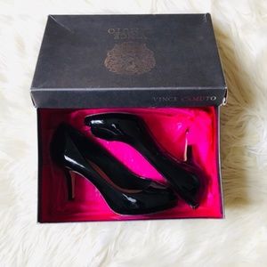 Vince Camuto Kira Peep Toe Patent Leather Pumps